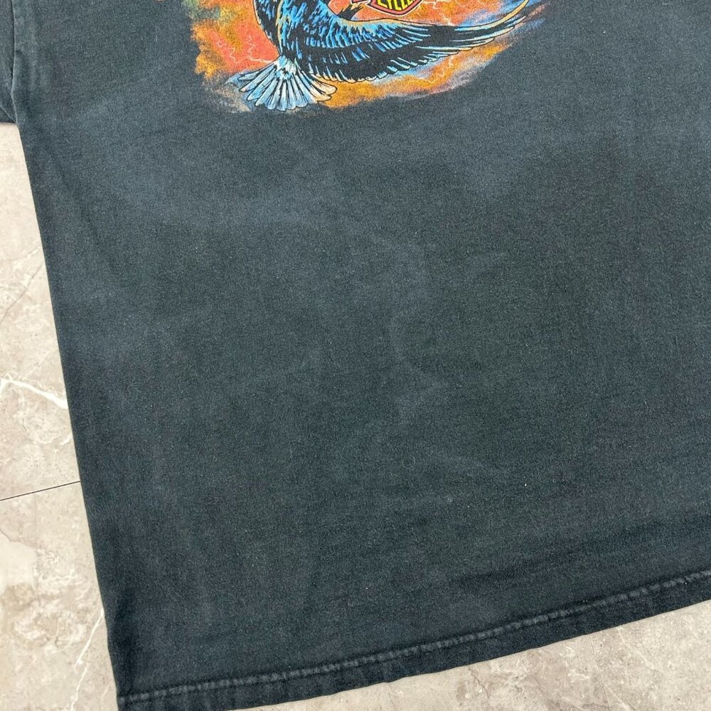 Vintage Harley Davidson Graphic‎ Tee Mens XL Eagle Lightning Distressed Black - Picture 5 of 9